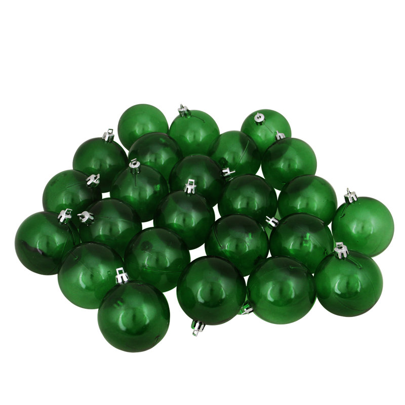 Boule de Noël mat incassable, Vert transparent