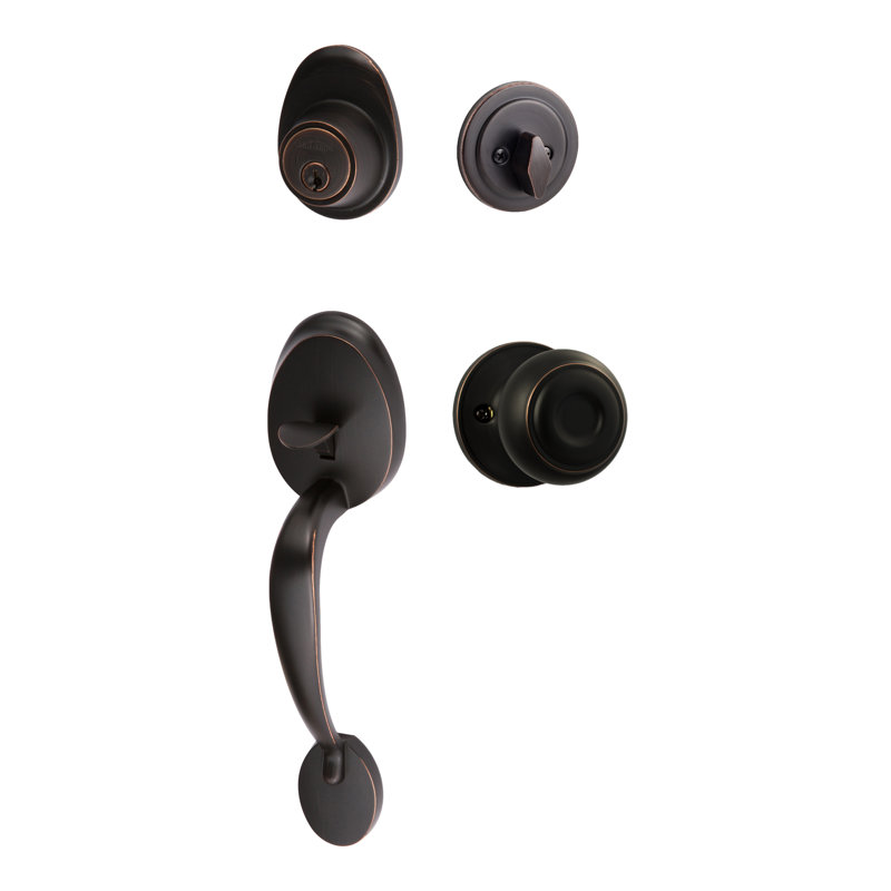 Ensemble de poignée Alta, Bronze vintage, Réversible, Bouton Juniper