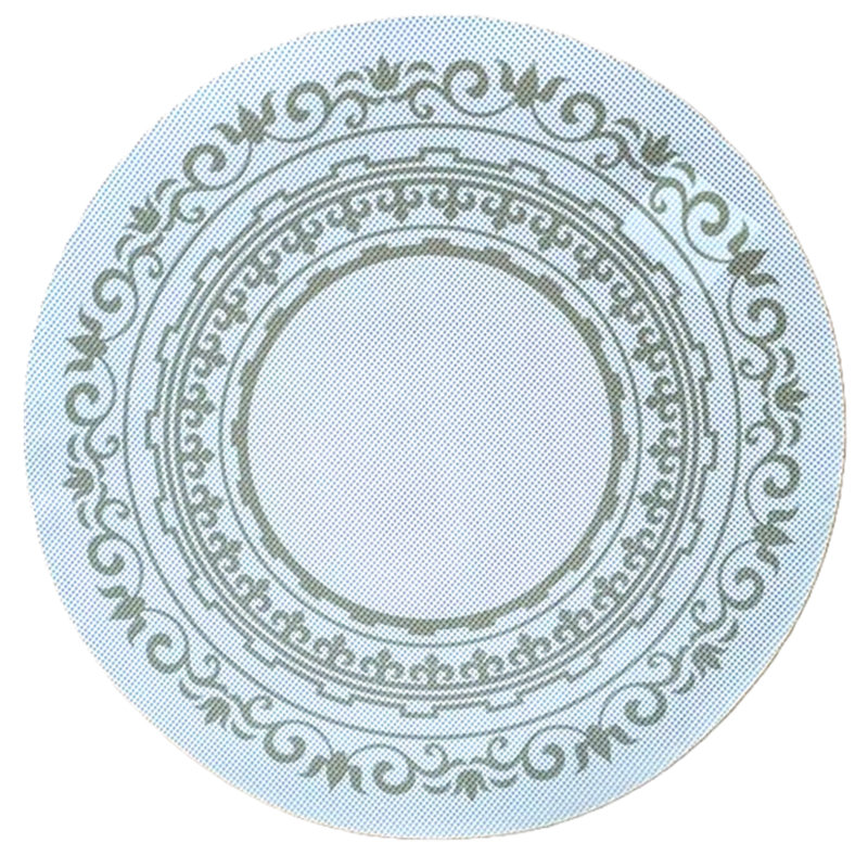 (38cm) Napperon en PVC taupe, Blanc / Taupe