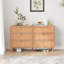 Commode double à 6 tiroirs en rotin pour chambre à coucher, commode, commode à tiroirs moderne-310788651