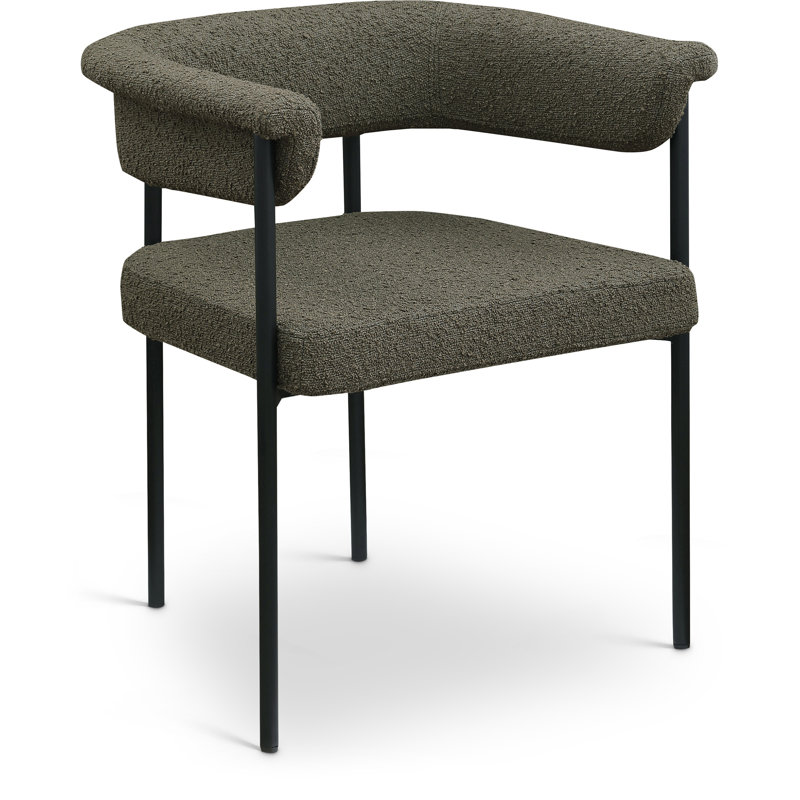Chaise de salle à manger Malin, Tissu olive olive