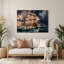 Art mural bleu nautique en galions nautiques