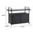 Outdoor Wicker Bar Cart, Patio Wine Serving Cart W/Wheels , Rolling Rattan Beverage Bar Counter Table W/Glass Top For Porch Backyard Garden Poolside Party, Light Brown