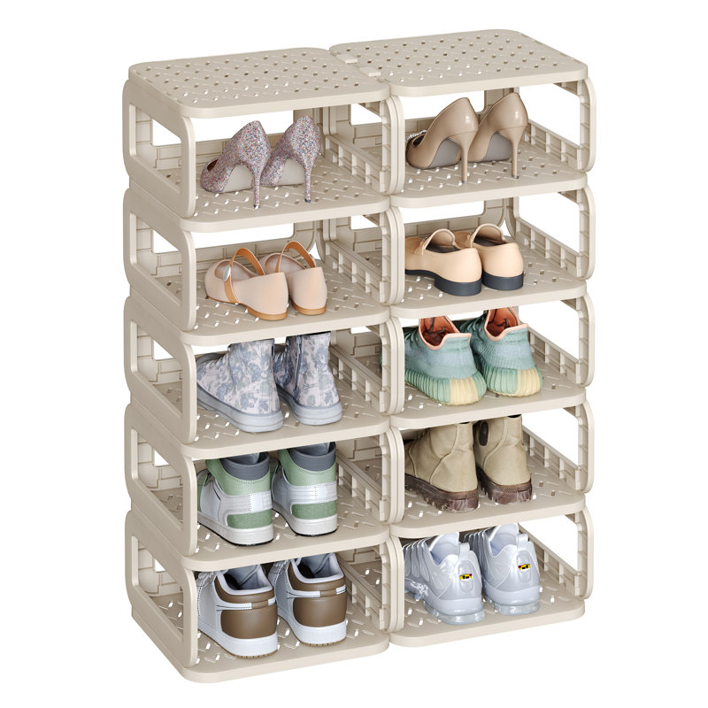 10 Pair Stackable Shoe Storage Accessory