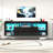 71" Floating High Gloss TV Stand for TVs up to 85" with LED Light and Power Outlets-1889488907