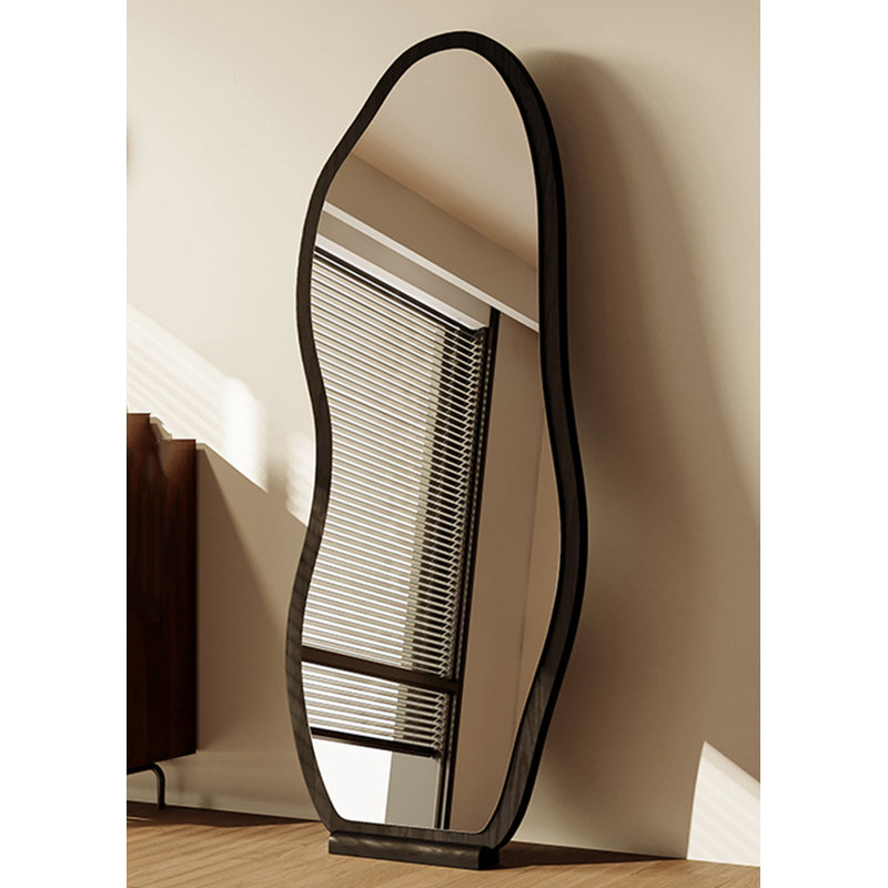 French-Style Retro Irregular Wall-Mounted Floor Mirror With Full-Length View, 62.99” x 19.69”