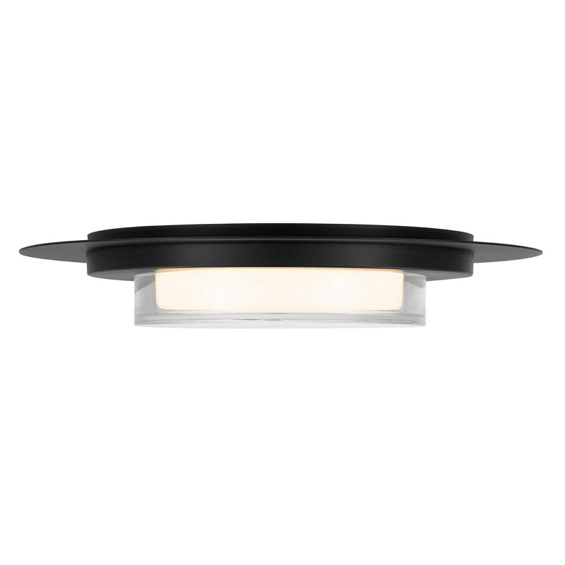 Plafonnier encastré à DEL intégré, Noir, H 2,75 po x l 16 po x P 16 po