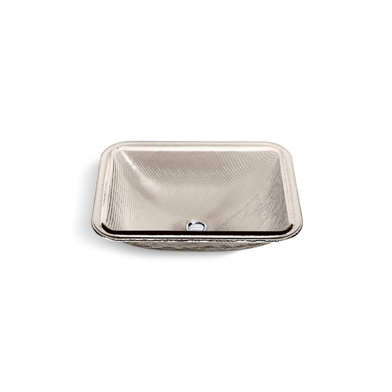 Yepsen Glass Undermount Bathroom Sink, Light Brown