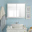 Nakysha Recessed Framed Mirrored Bathroom Cabinets with Mirror and 2