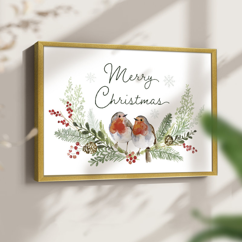 Collection Winter visiteur, impression encadrée A, Or, H 16 po x l 20 po