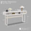 Console l 63 po en bois moderne avec tablettes ouvertes pour le salon, table de couloir-390359154