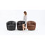 Modern Swivel Accent Chair in Faux Leather, 360° Rotation & Plush Seat for Home-369942386