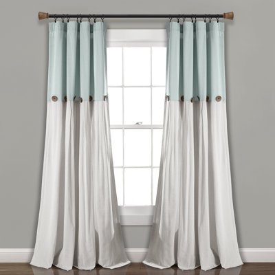 Cotton Blend Sheer Curtain Single Panel