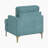 Galen 28.5" Modern & Contemporary Accent Chair with Chenille Fabric Upholstery, Brushed Gold Metal Legs, Foam over Pocket Coils-1569681278