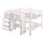 Lit mezzanine double pleine grandeur avec bureau portatif à roulettes-1956237140