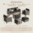 7 - Person Patio Furniture Set With Chairs, Outdoor Wicker Rattan Seating Group With Cushions, All Weather Sofa Conversation Set With Fire Pit Table For Garden Backyard-1947409477