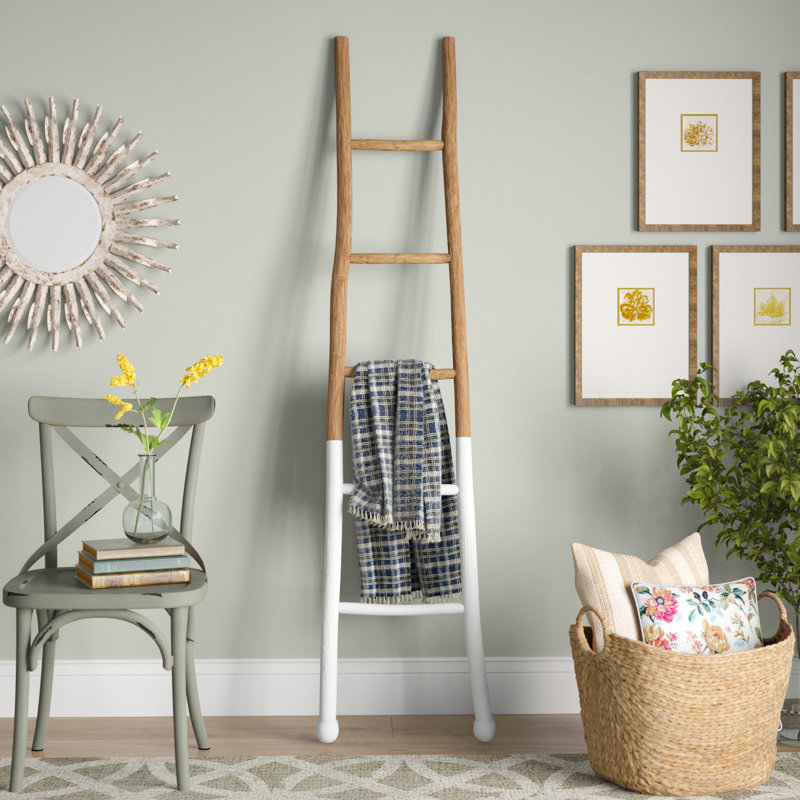Blanket Ladder, White & Natural