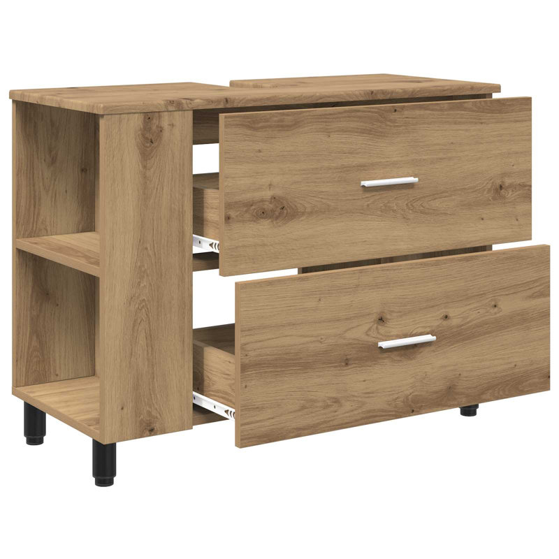 80cm Bathroom Vanity Base Only, Artisan Oak