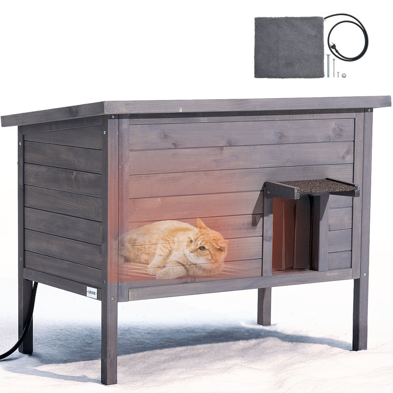 Abri pour chat extérieur chauffé avec coussin chauffant