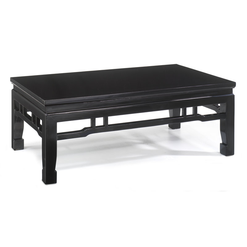 Hangzhou Solid Wood Coffee Table, Black Lacquer