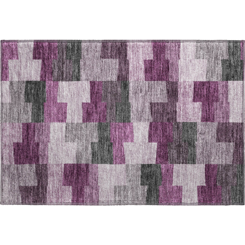 Premium Machine Washable Fehr Merlot Rug, Rectangle 1'8" x 2'6"
