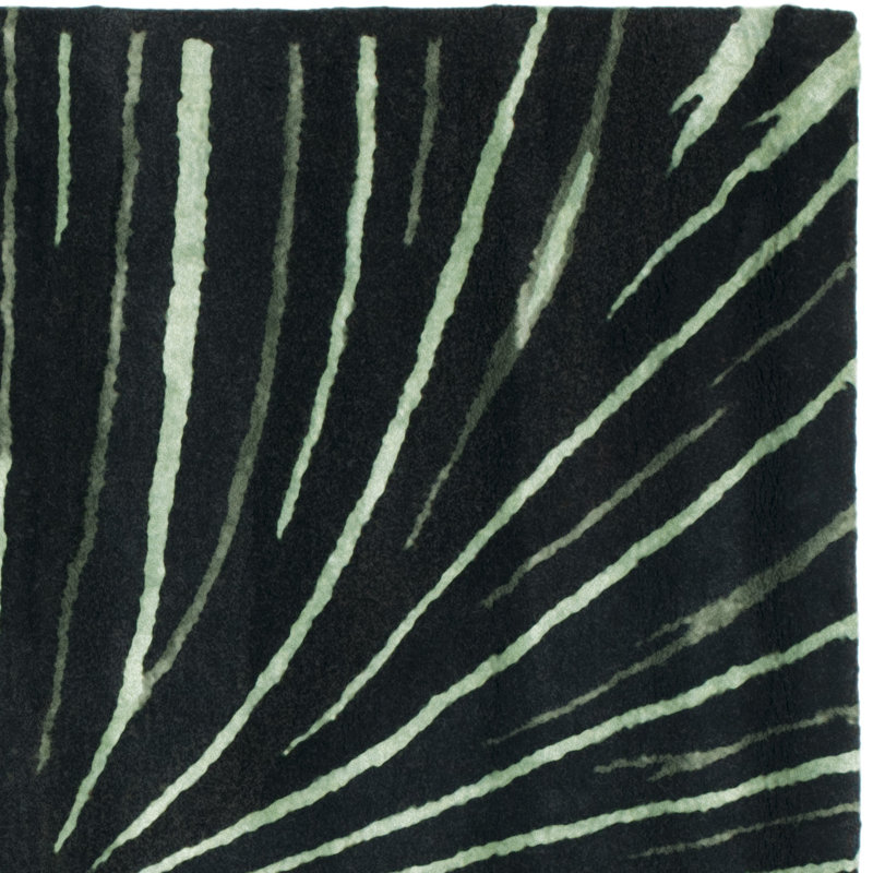 Tapis abstrait en laine et viscose touffetés à la main Soho, Carré 6 pi