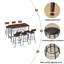 Pub High Dining Table Set, Industrial Style Pub Table, Pu Leather Bar Chairs-97893297-97893298-97893299