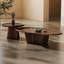 Table à thé ovale en bois massif