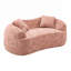 Canapé courbé à deux places avec accoudoirs et coussins pour petits appartements et sièges confortables-687676871-687676865