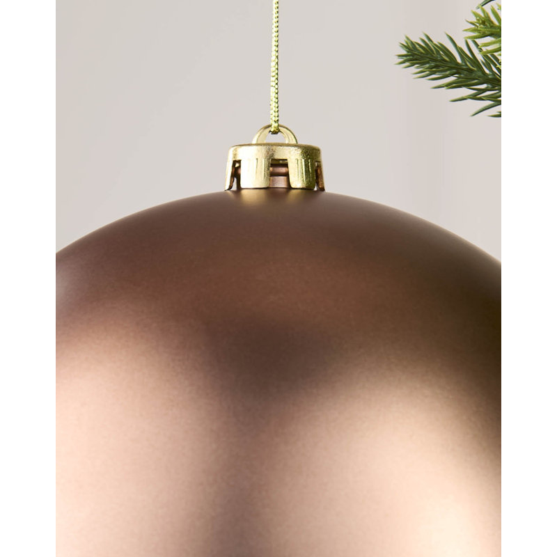 16cm Polystyrene Bauble, 21.8 cm H x 20 cm W x 20 cm D, Mocha