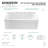 Kingston Brass Aqua Eden 60-Inch Acrylic Rectangular 3-Wall Alcove Tub with Anti-Skid Surface-55204564
