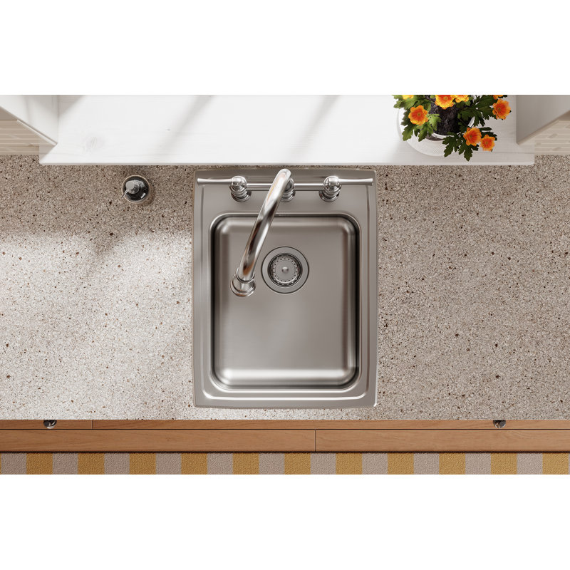Évier de cuisine à chute l 17 po x l 22 po Lustertone