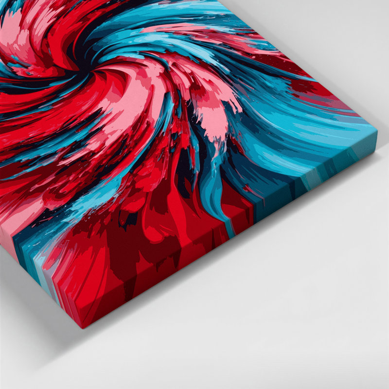 Art numérique sur toile 72 "Abstraction numérique", H 12 po x l 18 po