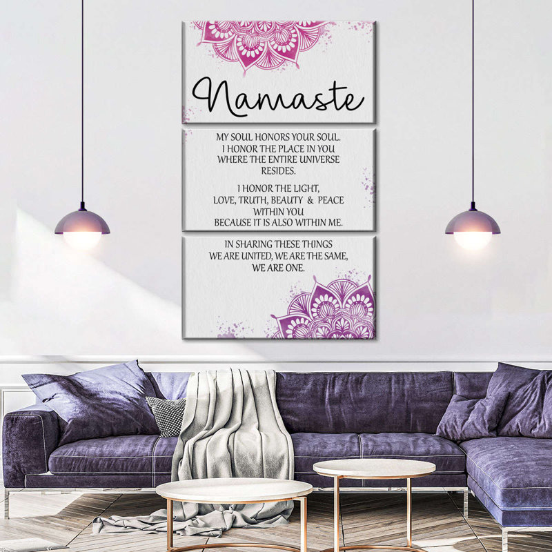 Impression sur toile multicolore Namaste Sens, H 45 po x l 28 po x P 1,25 po