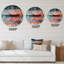 Impression Batik bleue et rouge - horloge murale moderne-59914085