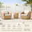 Cambelle 2-Person Swivel Rattan Seating Group with Cushions-704933448-704933445