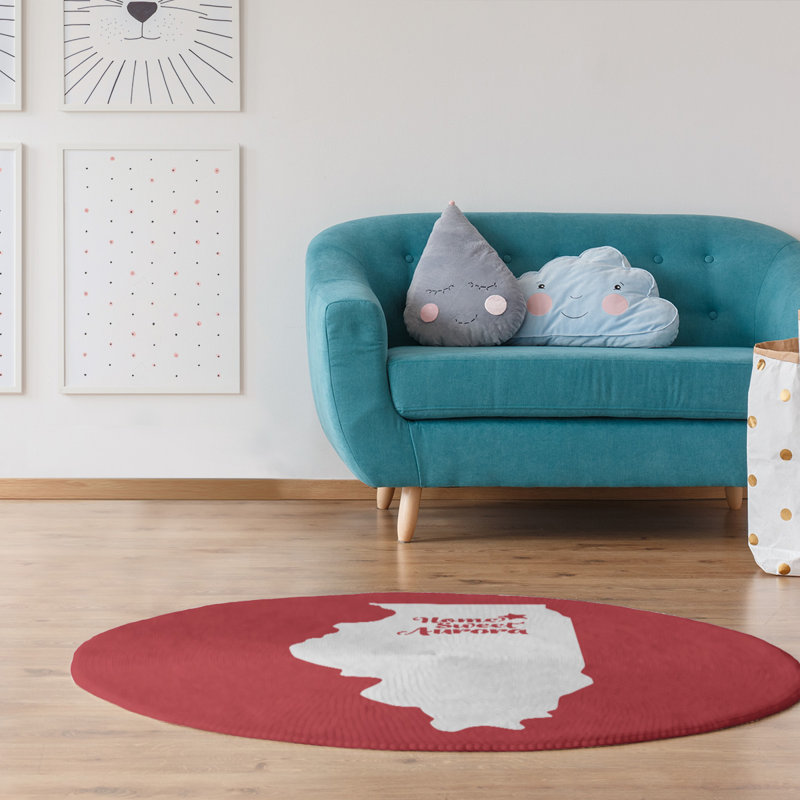 Tapis de zone rouge de poly-chenille aurora illinois
