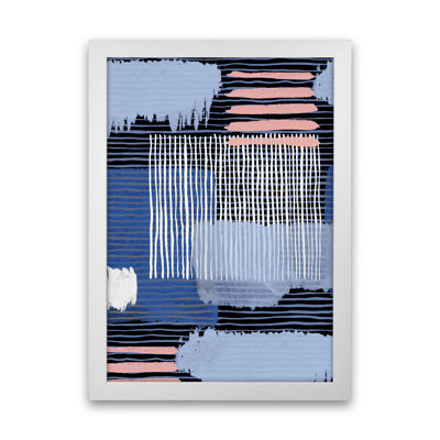 Abstract Striped Geo Blue - Print
