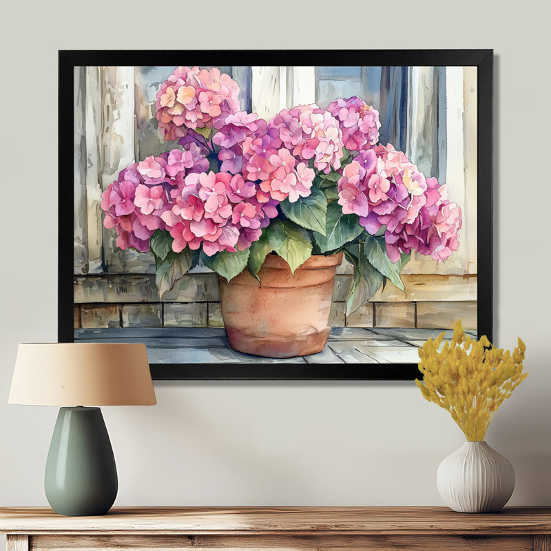 Johannsen - Floral Wall Art, Picture Framed Print, Black, 12" H x 20 W