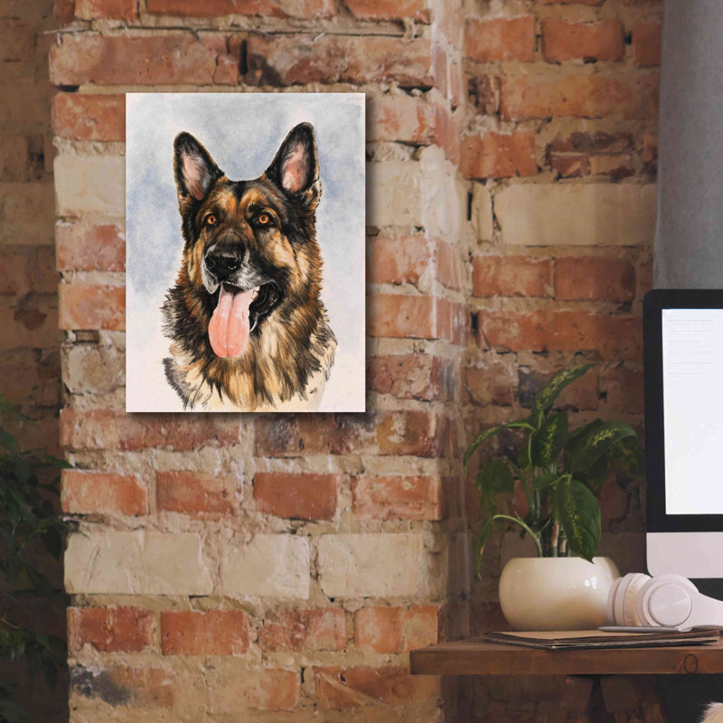 «German Shepherd 2» par Barbara Keith, art mural sur toile