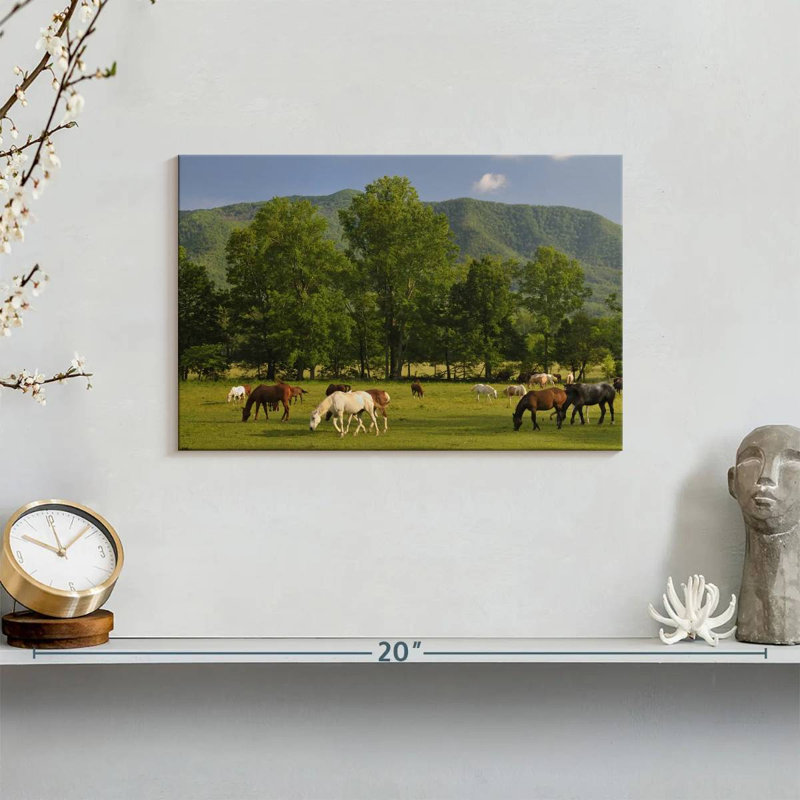 Brampt Cades Cove Horses, 8" H x 12" W