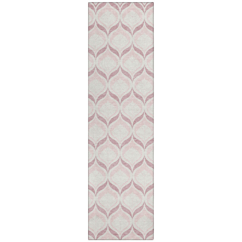 Machine Washable Indoor/Outdoor Jourdan ACN2379 Geometric Rug, Runner 2'3" x 7'6"