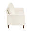 Velours côtelé beige contemporain en bois massif et pieds exposés en mousse haute densité pour petit salon décoré de sièges confortables recouverts de brun