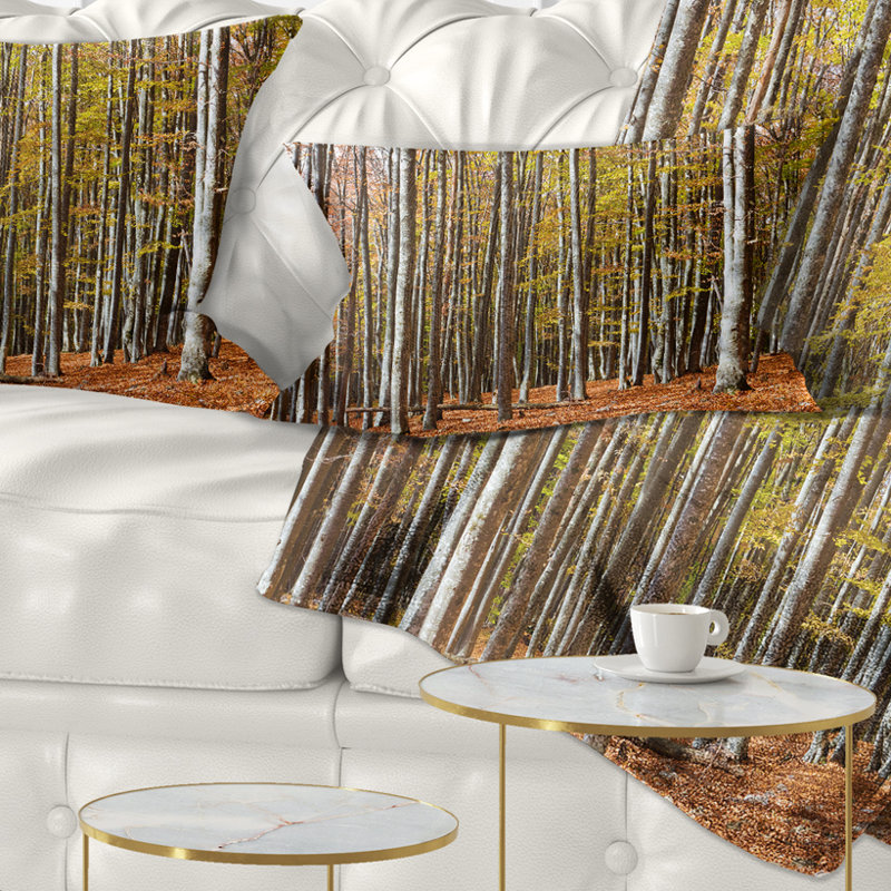 Bright Day in Thick Forest - Coussin décoratif imprimé forêt, Rectangle, 12 po x 20 po