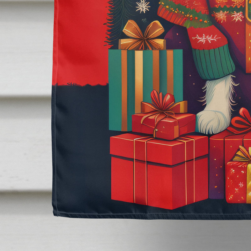 Drapeau de maison de Noël en polyester double face H 40 po x l 28 po