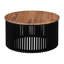 Table basse en bois massif de 30 pouces, abat-jour naturel et bleu, concept de conception minimaliste, facile à assembler rapidement, idéal pour les coins de 16 pouces de bleu, conception élégante, base, besoins d'adaptation