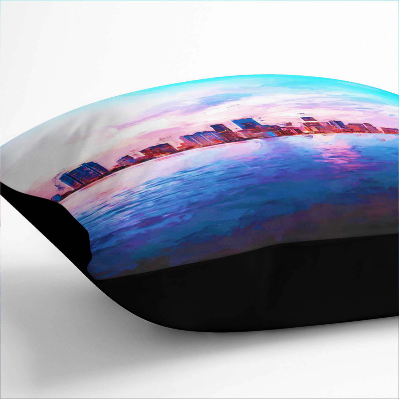 Square Cushion, 55cm H x 55cm W x 20cm D, Black