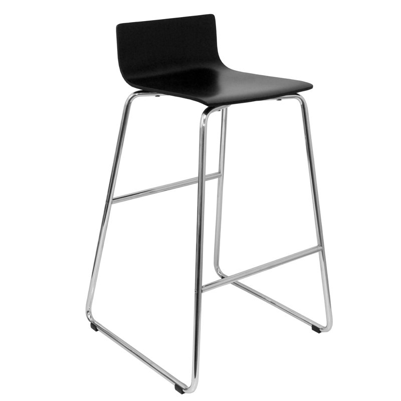 Roye Counter Stool with Metal Frame, Black