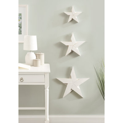 Decorative Three-Piece Wooden Stars