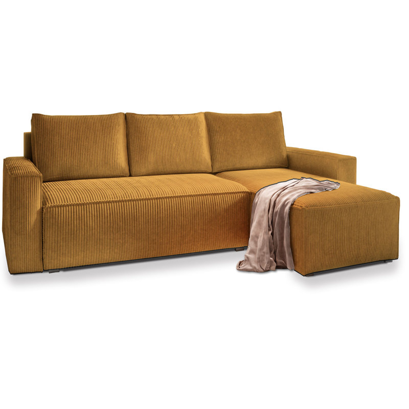 Shanett 3 Seater Sofa Bed, Yellow